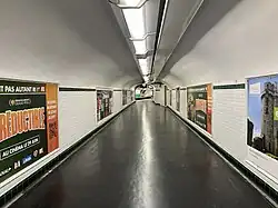 One of the corridors in the station