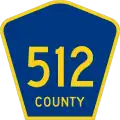 County Route 512 marker
