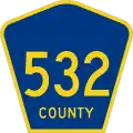 County Route 532 marker