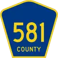 County Route 581 marker