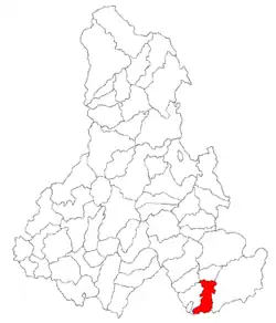 Location in Harghita County