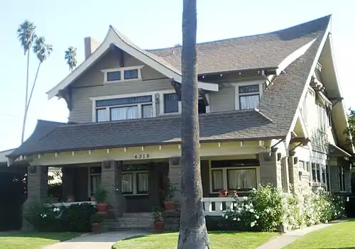 Craftsman Home, 4318 Victoria Park Place, Los Angeles Historic-Cultural Monument #654