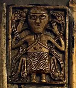 Panel on the upper arm of the 8th- or 9th-century Tully Lough Cross, NMI
