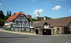 View of Crossen with the Crossen Palace in background