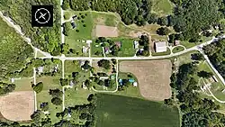 An aerial view of Croton, taken on 22 August 2024