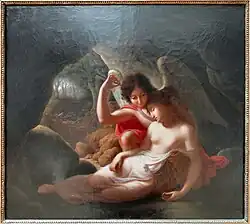 Cupid awakens Psyche.