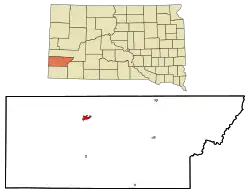 Location in Custer County and the state of South Dakota