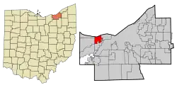 Location in Cuyahoga County, Ohio