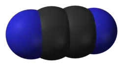 Spacefill model of cyanogen