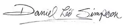 Signature of Daniel Léo Simpson