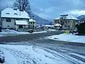 Snowy streets in Héry-sur-Alby.