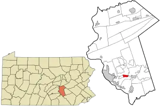 Location in Dauphin County and state of Pennsylvania