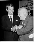 Dubinsky shaking hands with Robert F. Kennedy