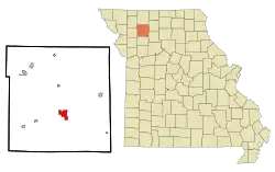 Location of Gallatin, Missouri