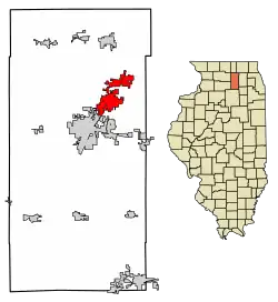 Location of Sycamore in DeKalb County, Illinois