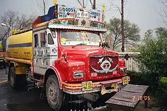 A decorated fuel truck from Punjab, India.