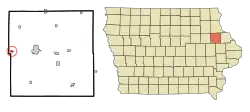 Location of Masonville, Iowa