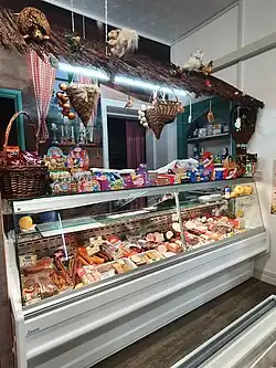 The deli counter of a Polish shop in St Austell, Cornwall
