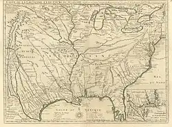 Carte de la Louisiane et du cours du Mississippi, 1718