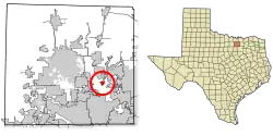 Location of Lakewood Village in Denton County, Texas