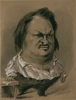 Caricature of Balzac, 1850