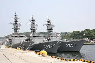 Abukuma-class destroyer escorts at Sasebo