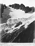 Cache Glacier with Cache Col in upper left, circa 1900