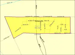 Detailed map of Holmesville