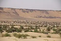 Tichit, with Dhar Tichitt escarpment in the background