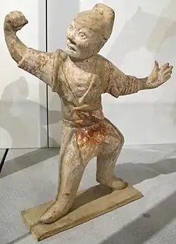 Groom controlling horse, with rope lost.[54]