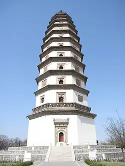 The Liaodi Pagoda, the tallest pre-modern Chinese pagoda, built in 1055 during the Song dynasty