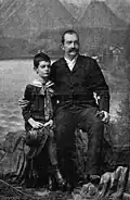 Young Alexander with his father King Milan in 1888, less than a year before Milan abdicated the throne in favour of his underage son