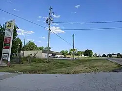 Buildings along U.S. Route 65, July 2024