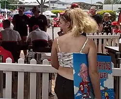 Dolphins NRL fan with Bennett caricature