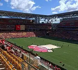 Dolphins NRL jersey on Suncorp Stadium field