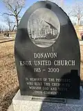 Knox United Church memorial near Donavon, Saskatchewan