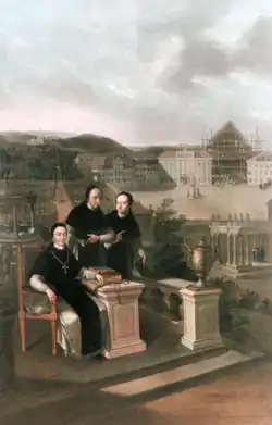 1794–95: Abbott Marian Reutter&nbsp;[de] with the Lyceum teachers of Steinamanger