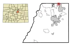 Location of Cottonwood in Douglas County, Colorado