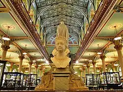 Bust of Queen Victoria inside the museum.