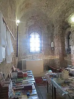 Interior with the font (after reconstruction) in the background