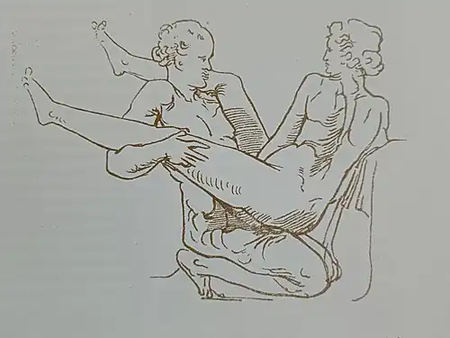 A second different drawing from the Fossombrone sketchbook. This drawing also shows sex between a female and a male.