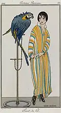 Dressing gown (Saut de lit). Fashion plate after Gerda Wegener. Paris, Journal des Dames et des Modes, 20 July 1914 (no. 78)