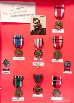 Medals earned in service during World War II
