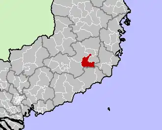 Location in Lâm Đồng province
