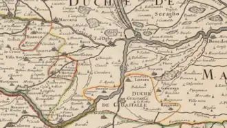 The Duchy of Guastalla in 1700.