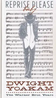 An outline of Yoakam standing in front of music notation