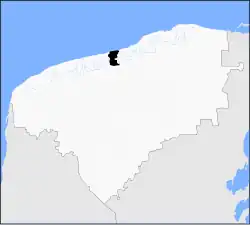 Location of the Town in the State of Yucatán
