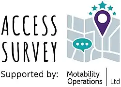 Graphic with text: "Access Survey supported by Motability Operations"