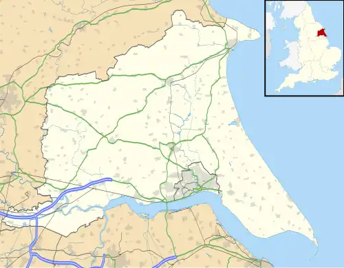 Easington Gas Terminal is located in East Riding of Yorkshire