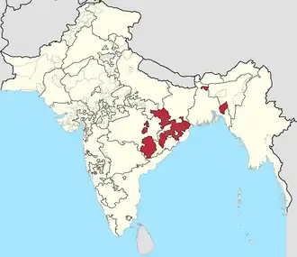 The Eastern States Agency in the Indian Empire in 1940